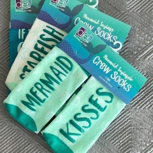 Mermaid Crew Socks THREE PAIRS